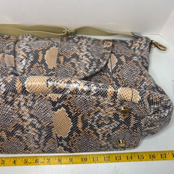 G.I.L Milano Large Snakeprint Leather Shoulder Crossbody Bag Purse Designer - Picture 10 of 10